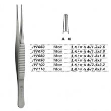 金鐘組織鑷JYF080 18cm 直形 凹凸齒 1.8×1.8