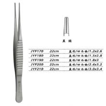 金鐘組織鑷JYF190 22cm 直形 凹凸齒 1.8×3
