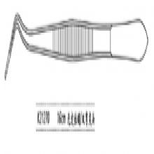 金鐘牙用鑷K21270 16cm 無定位銷 雙彎尖頭
