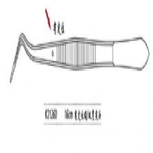 金鐘牙用鑷K21260 16cm 有定位銷(xiāo) 雙彎尖頭