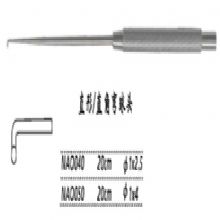 金鐘神經根拉鉤NAO040 20cm 直形 直角彎球頭 φ1×2.5