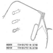金鐘喉用鉗H8D100 17cm 管式 下彎 一柄三頭（間接）間接喉鉗