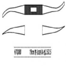金鐘鼻剝離器H7Q080 19cm 彎長(zhǎng)圓形 頭寬2.5/2.5H7版鼻剝離器