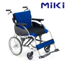 MIKI三貴手動輪椅車MCSC-43JL 藍(lán)色 W4輕便折疊 家用老人殘疾人輪椅