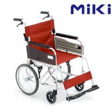 MIKI三貴手動輪椅車MPTC-46JL 紅色 S-2重量11.5公斤，小型便攜，免充氣實心胎 老人輪椅車