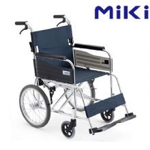 MIKI三貴手動輪椅車MPTC-46JL 藍色S-3重量11.5公斤，小型便攜，免充氣實心胎輪椅