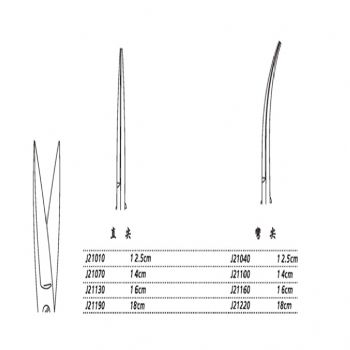 金鐘手術(shù)剪J21060 12.5cm 彎圓