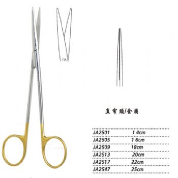 金鐘精細剪JA2505 16cm 直窄頭 金圈