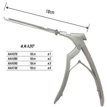 金鐘蝶竇咬骨鉗NAH090 18cm 旋轉(zhuǎn)式 90° 刃寬3