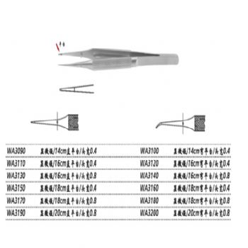 金鐘顯微鑷WA3090 14cm直平臺(tái) 頭寬0.4