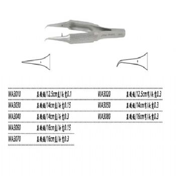 金鐘顯微鑷WA3040 14cm直 頭寬0.3