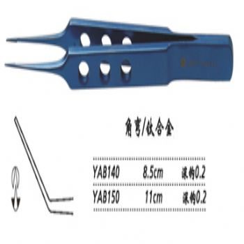 金鐘縫線結扎鑷YAB150 11cm 角彎 鉤深0.2（鈦）