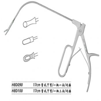 金鐘喉用鉗H8D090 17cm 管式 下彎 一柄一頭（間接）