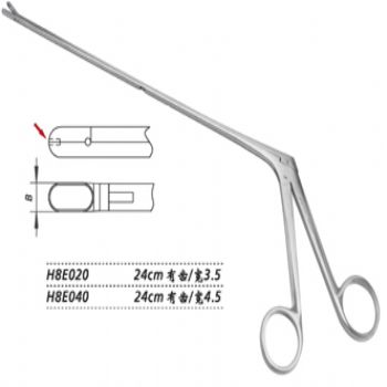 金鐘喉取樣鉗H8E020 24cm 有齒 寬3.5